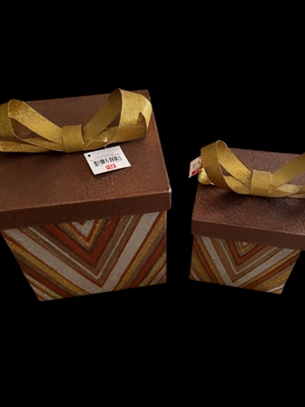 Square Glitter Zig Zag Boxes